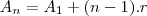 A_n=A_1+(n-1).r A_n=A_1+(n-1).r