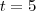 t = 5 t = 5