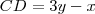 CD=3y-x