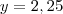 y=2,25 y=2,25