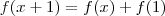 f(x+1)=f(x)+f(1)
