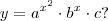 y= a^{x^2} \cdot b^x \cdot c? y= a^{x^2} \cdot b^x \cdot c?