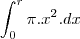 \int_{0}^{r} \pi.x^2.dx