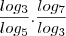 \frac{log_3}{log_5}.\frac{log_7}{log_3} \frac{log_3}{log_5}.\frac{log_7}{log_3}