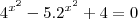 4^{x^2}-5.2^{x^2}+4=0