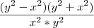 \frac{(y^2 - x^2)(y^2 + x^2)}{x^2 * y^2}