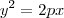 y^2 = 2px