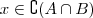 x \in \complement (A\cap B)