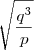 \sqrt{\dfrac{q^3}{p}} \sqrt{\dfrac{q^3}{p}}