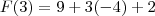 F(3)=9+3(-4)+2 F(3)=9+3(-4)+2