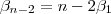 \beta_{n-2}  = {n -2}\beta_1