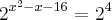 2^{x^2-x-16}=2^4