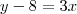 y - 8 = 3x