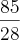 \frac{85}{28} \frac{85}{28}