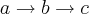 a \rightarrow b \rightarrow c a \rightarrow b \rightarrow c