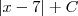\left|x-7 \right|+C \left|x-7 \right|+C